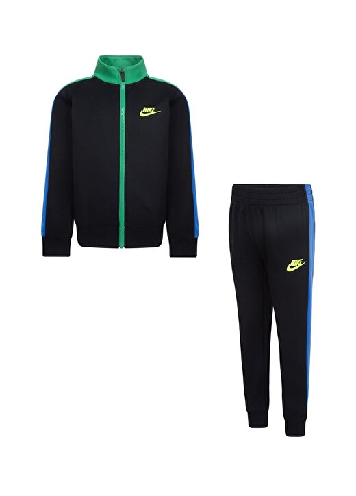 Nike Düz Siyah Erkek Çocuk Eşofman Takımı 86L695-023-NKB B NSW TRICOT SET 1