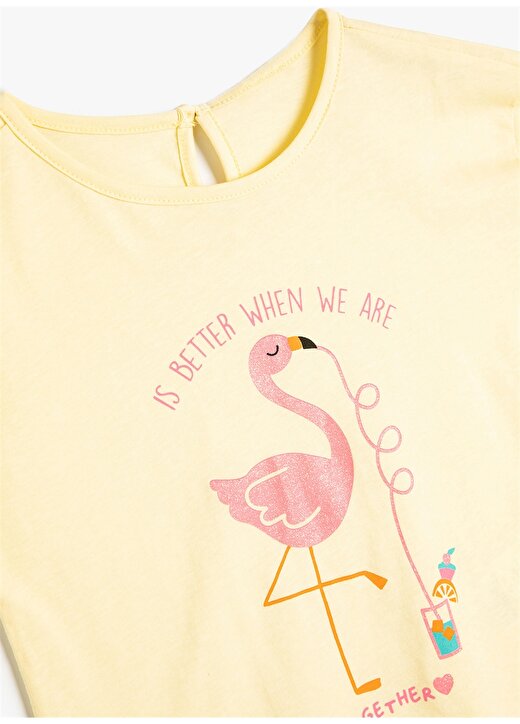 Koton Sarı Kız Bebek T-Shirt 4SMG10109AK 3