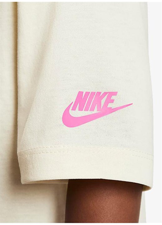 Nike Baskılı Krem Kız Çocuk T-Shirt 36L799-W3Z-NKG SWEET SWOOSH PAIRTEE 2