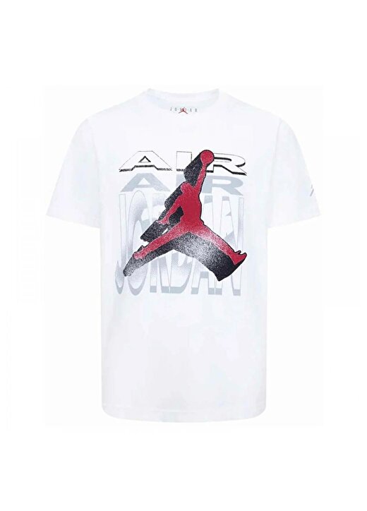 Nike Baskılı Beyaz Erkek T-Shirt 95C975-001-JDB AIR 2 3D SS TEE 1