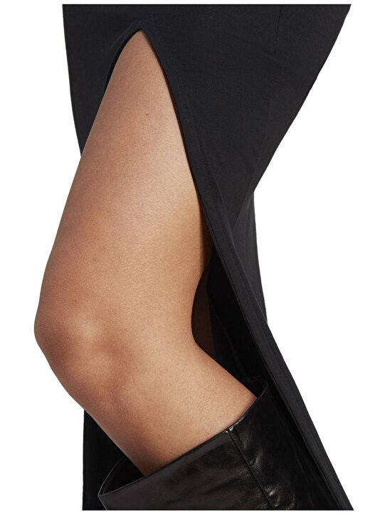 Adidas Siyah Kadın V Yaka Elbise IK0439 MAXI 4