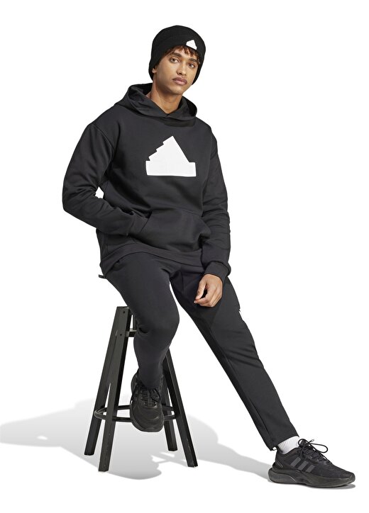 Adidas Siyah Erkek Kapüşon Yaka Sweatshirt IR9181 M 1