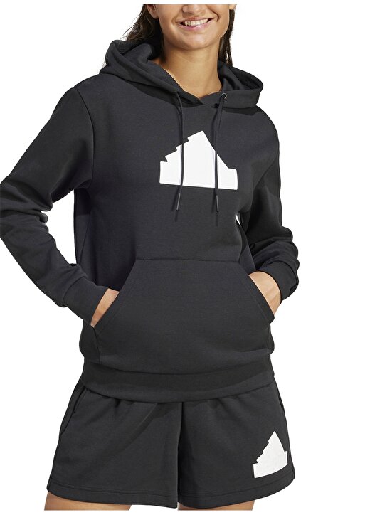 Adidas Siyah Kadın Kapüşon Yaka Sweatshirt IP1541 W 2