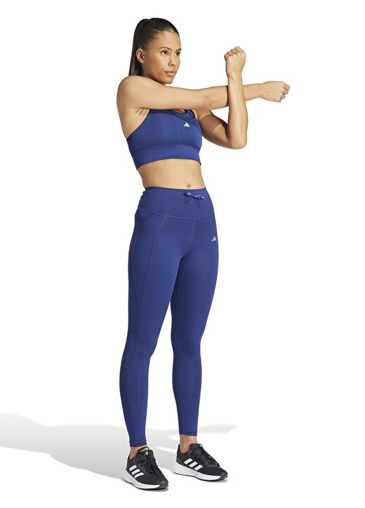 Adidas Mavi Kadın Slim Fit Tayt IU1659 Run 2