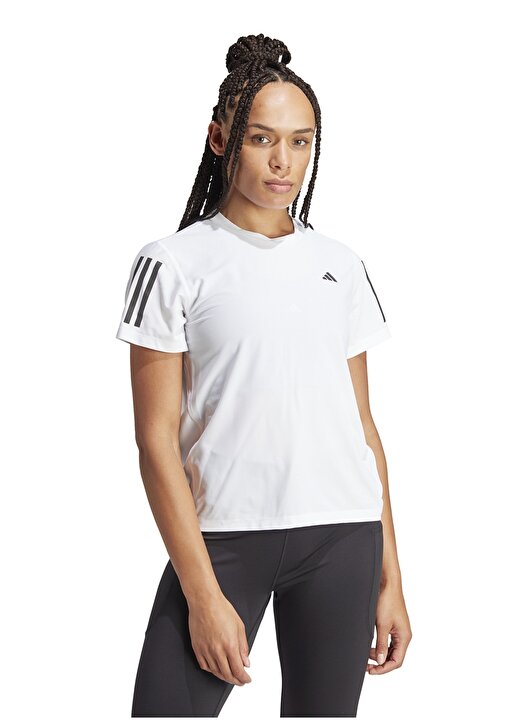 Adidas Beyaz Kadın Yuvarlak T-Shirt IK7442 OTR 1