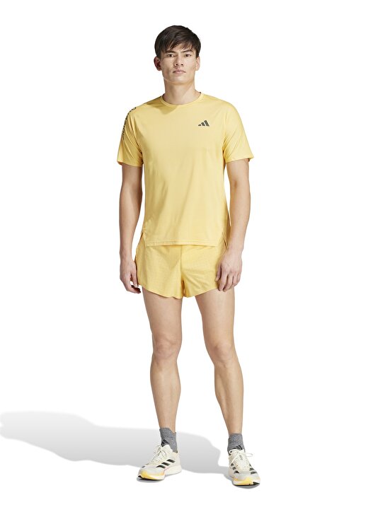 Adidas Turuncu Erkek Yuvarlak Yaka Normal Kalıp T-Shirt IM9835 ADIZERO 2