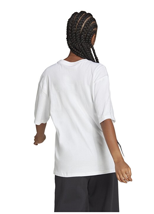 Adidas Beyaz Yuvarlak Yaka T-Shirt HR4930 W 4