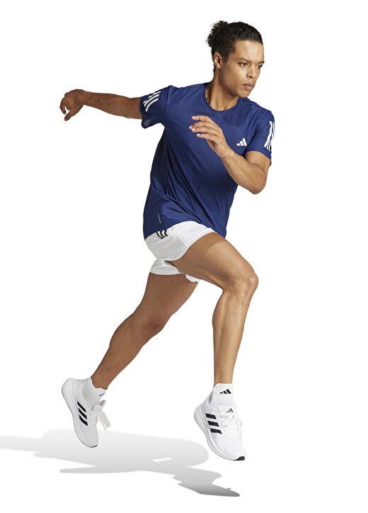 Adidas Mavi Erkek Yuvarlak Yaka Normal Kalıp T-Shirt IN1502 OTR 2