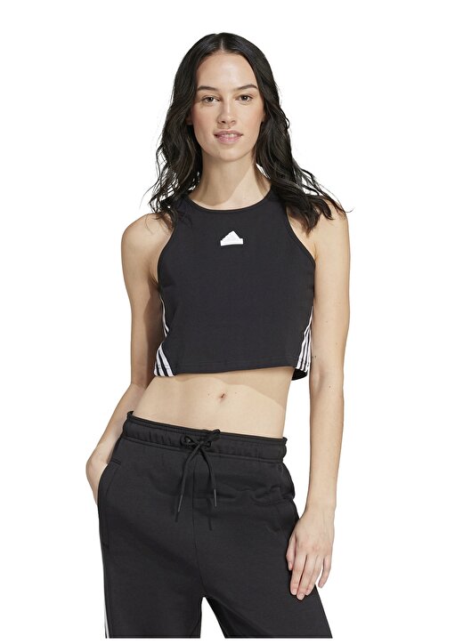 Adidas Siyah Kadın Yuvarlak Yaka T-Shirt IP1572 W 1