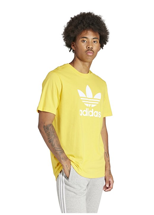 Adidas Altın Erkek Yuvarlak Yaka T-Shirt IR7977 TREFOIL 2