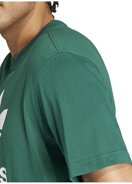 Adidas Yeşil Erkek Yuvarlak T-Shirt IR7976 TREFOIL 3