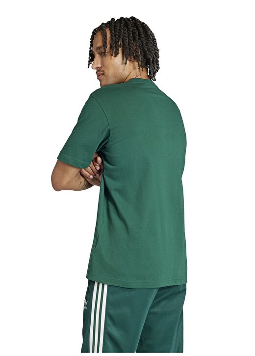 Adidas Yeşil Erkek Yuvarlak T-Shirt IR7976 TREFOIL 4