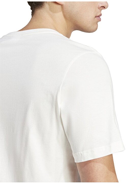 Adidas Beyaz Erkek Yuvarlak Yaka Normal Kalıp T-Shirt IS1318 M 3