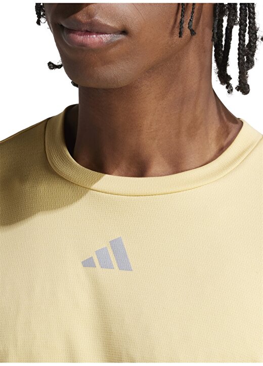 Adidas Sarı Erkek Yuvarlak Yaka Normal Kalıp T-Shirt IS3719 HIIT 2