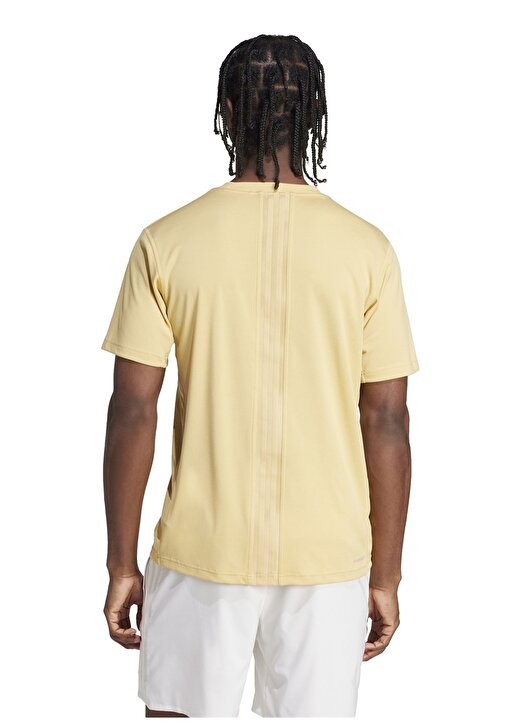 Adidas Sarı Erkek Yuvarlak Yaka Normal Kalıp T-Shirt IS3719 HIIT 4
