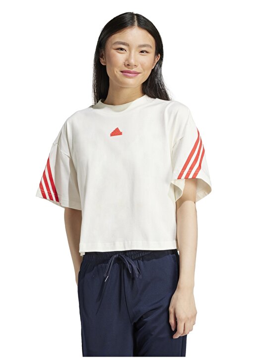 Adidas Beyaz Kadın T-Shirt IS3607 W 1