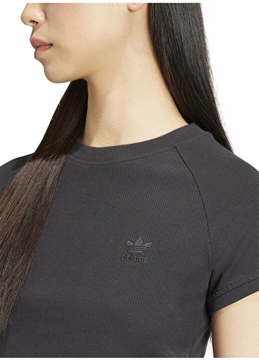 Adidas Siyah Kadın Yuvarlak Yaka Normal Kalıp T-Shirt IT9771 CS 2