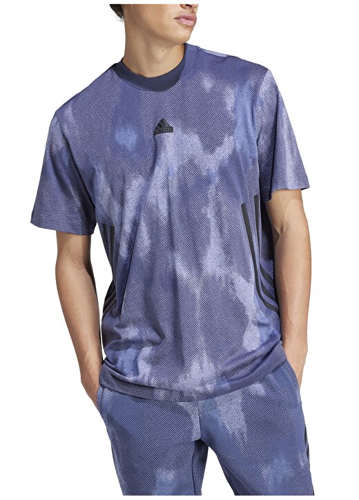 Adidas Çok Renkli Erkek Yuvarlak Yaka Normal Kalıp T-Shirt IR9195 M 1