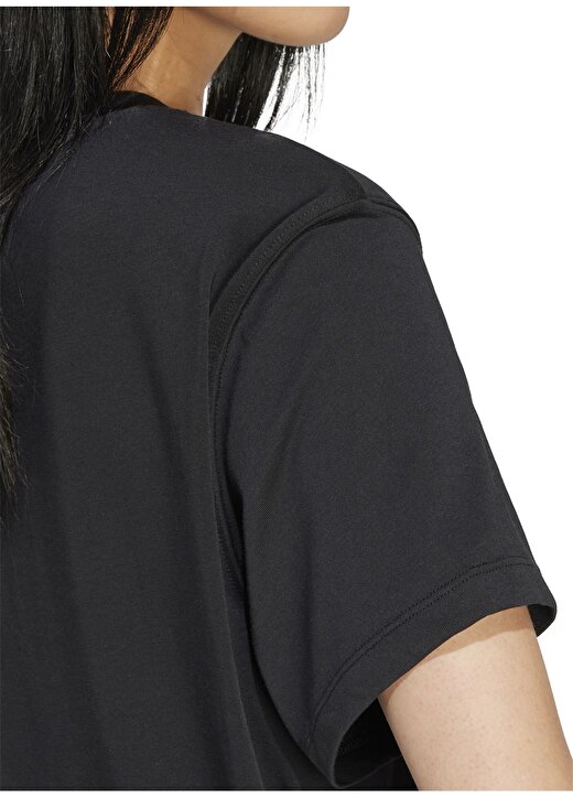 Adidas Siyah Kadın Yuvarlak Yaka Normal Kalıp T-Shirt IU2422 TRFL 4