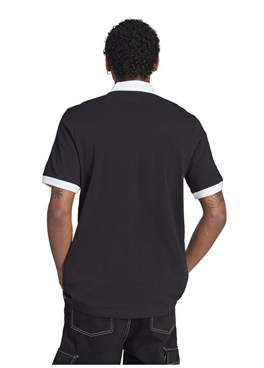Adidas Siyah Erkek Normal Kalıp Polo T-Shirt IL2501 3-STRIPE 4