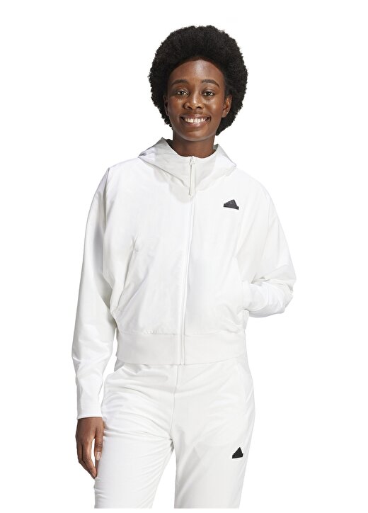 Adidas Beyaz Kadın Zip Ceket IN9483 W 2
