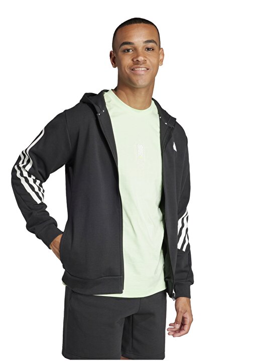 Adidas Siyah Erkek Zip Ceket IR9159 M 2