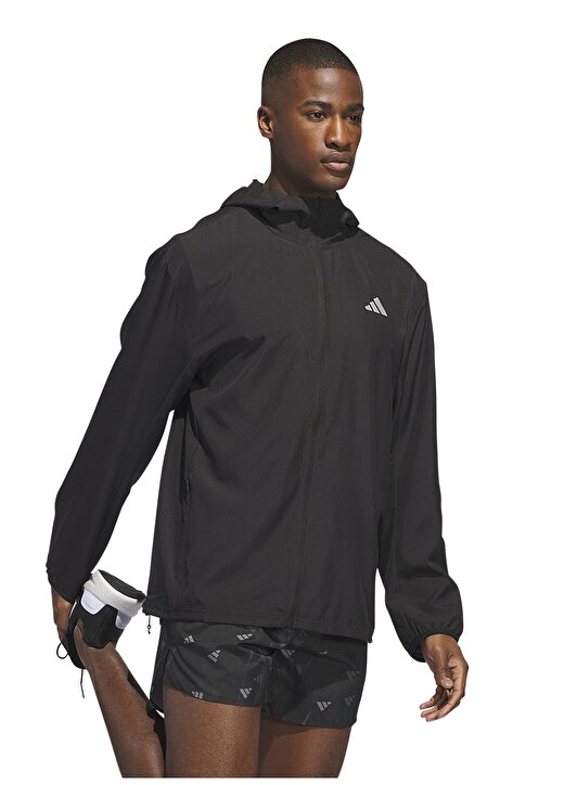 Adidas Siyah Erkek Zip Ceket IL7230 RUN 1