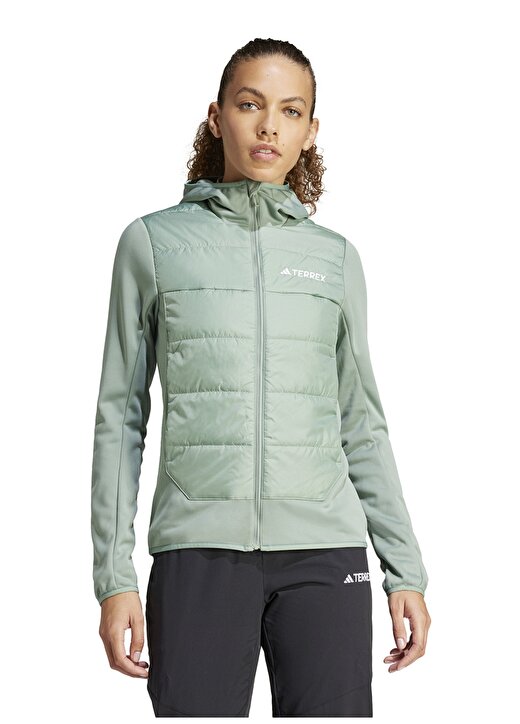 Adidas Yeşil Kadın Zip Ceket IM8105 W 1