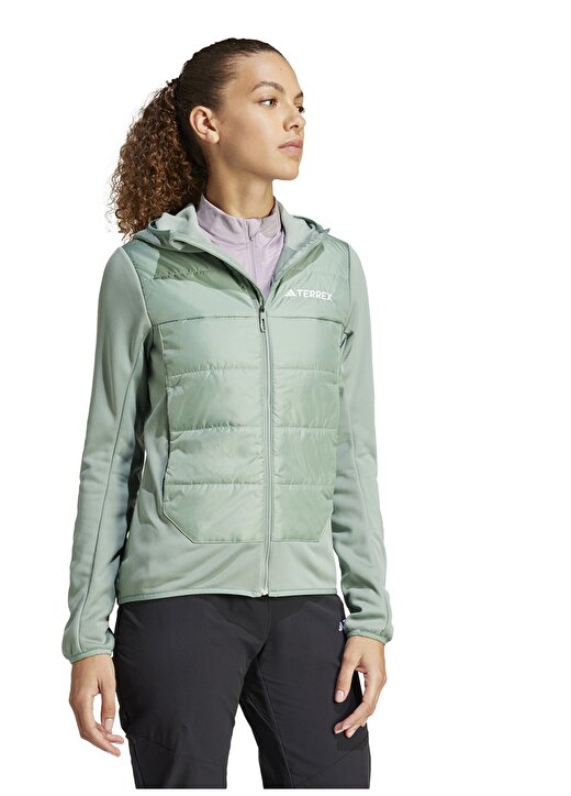 Adidas Yeşil Kadın Zip Ceket IM8105 W 2