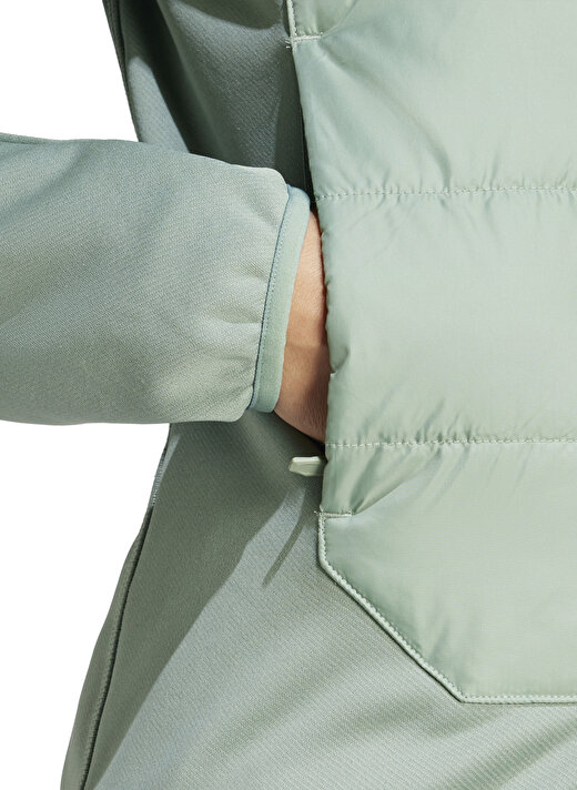 adidas Yeşil Kadın Zip Ceket IM8105 W    4