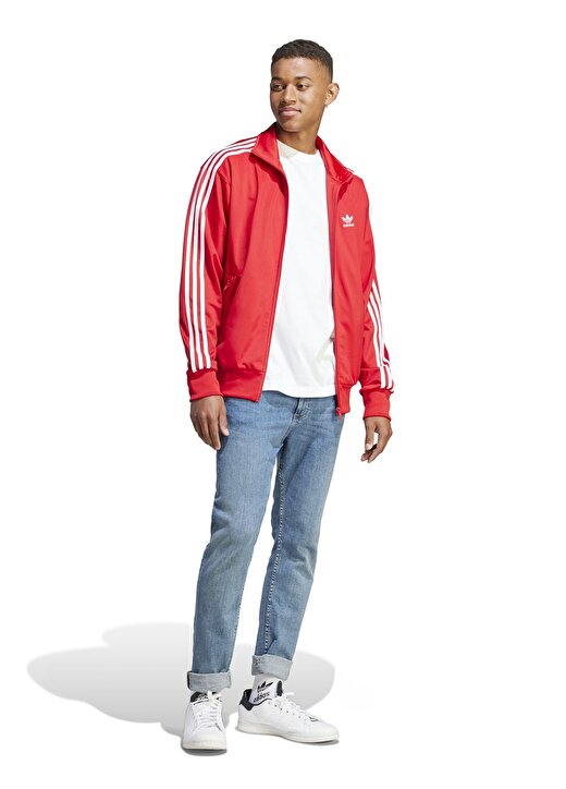 Adidas Kırmızı Erkek Normal Kalıp Zip Ceket IJ7060 FBIRD 2