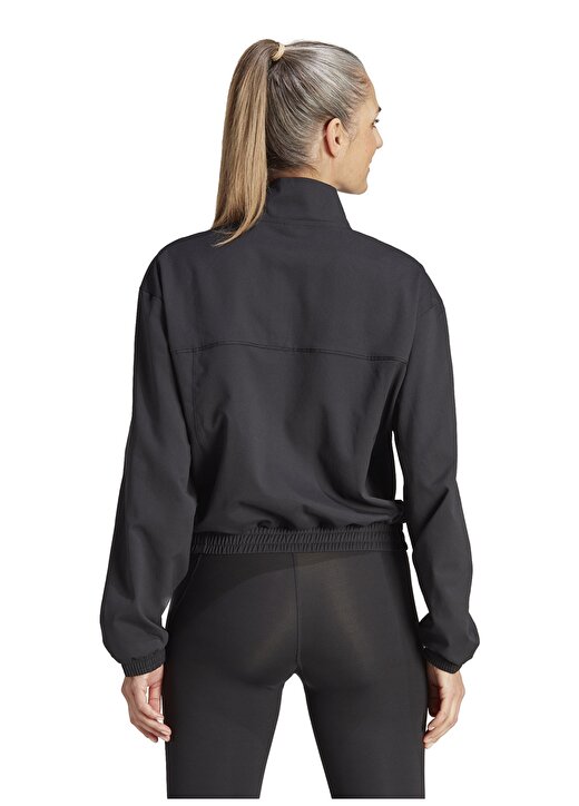 Adidas Siyah Kadın Normal Kalıp Zip Ceket HZ5636 TR-ES 4