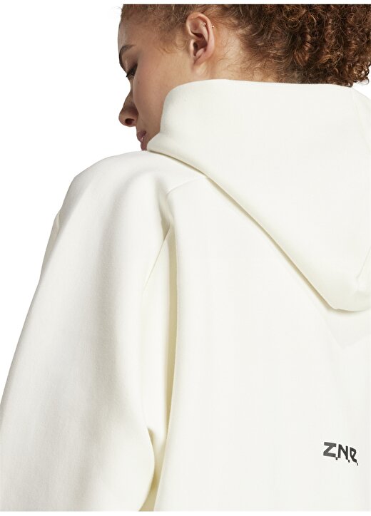Adidas Beyaz Kadın Normal Kalıp Zip Ceket IS3918 W 4