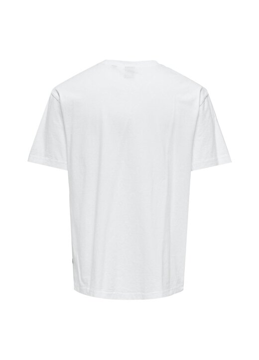 Only & Sons O Yaka Baskılı Beyaz Erkek T-Shirt ONSCLASSIQUES OVZ SS TEE 2