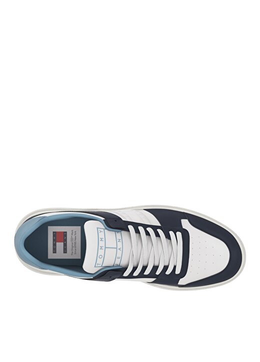 Tommy Hilfiger Beyaz - Mavi Erkek Deri Sneaker TJM LEATHER CUPSOLE 2.0 3