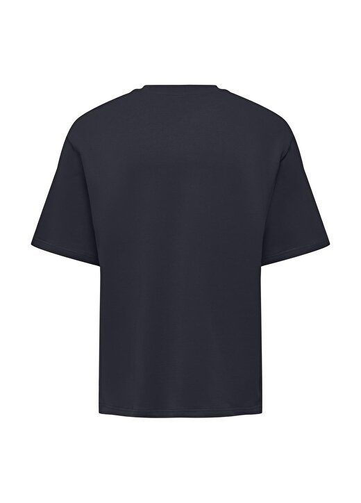 Only & Sons O Yaka Düz Koyu Lacivert Erkek T-Shirt ONSMOAB LIFE RLX SS SWEAT 2