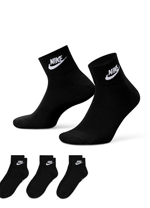 Nike Siyah Unisex Çorap DX5074-010-U NK NSW EVERYDAY ESSENT 3