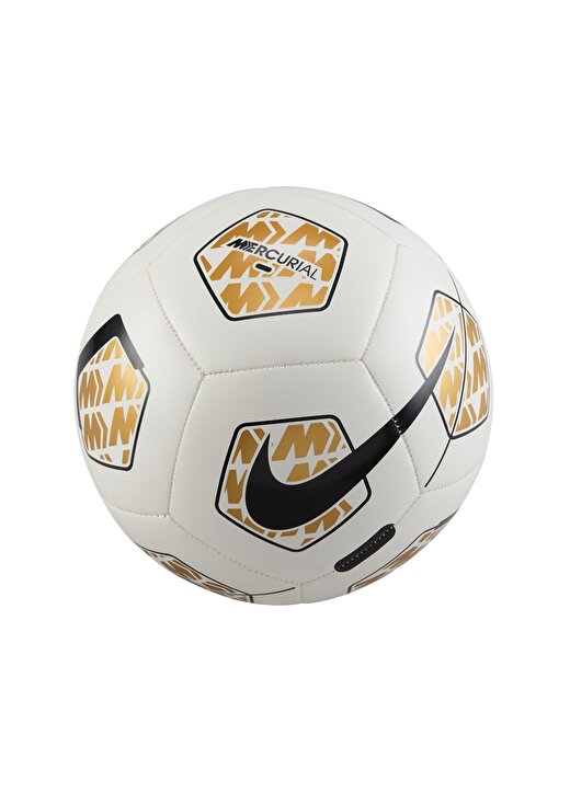 Nike Beyaz - Altın Unisex Futbol Topu FB2983-102-NK MERC FADE 2