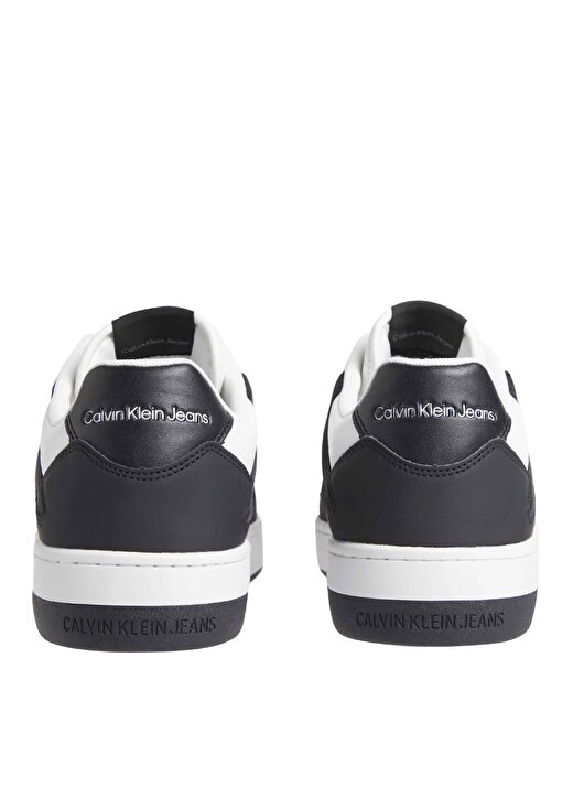 Calvin Klein Siyah - Beyaz Erkek Deri Sneaker BASKET CUPSOLE LOW LTH ML FAD 4