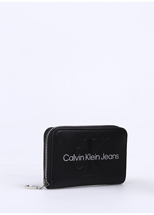 Calvin Klein Siyah Kadın 11X7,3X2 Cm Cüzdan K60K6072290GL 2