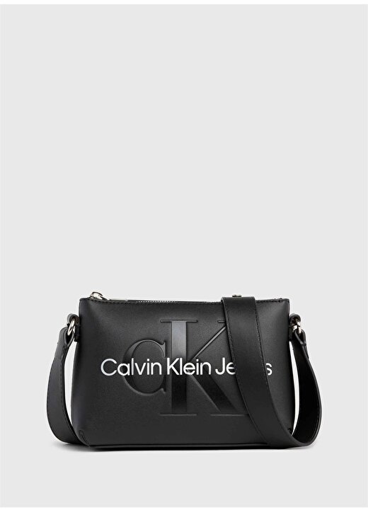 Calvin Klein Siyah Kadın 21X14,5X8 Cm Çapraz Çanta K60K6106810GL 1