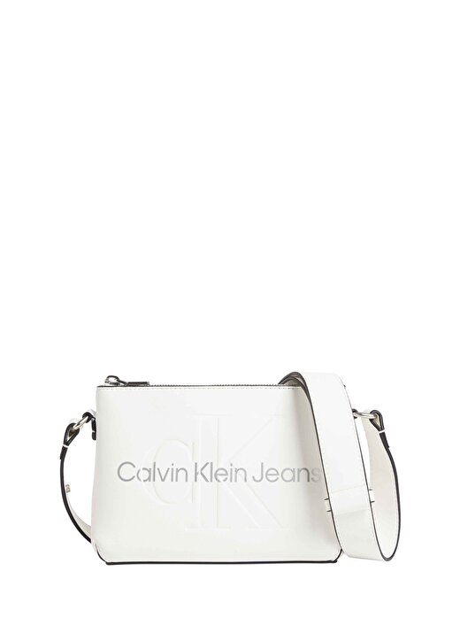 Calvin Klein Beyaz Kadın 14,5X21x8 Cm Çapraz Çanta K60K6106810LI 1