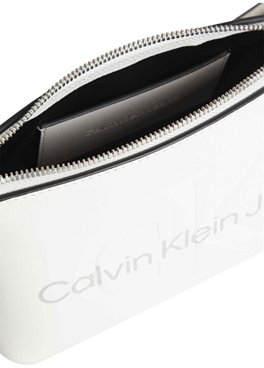 Calvin Klein Beyaz Kadın 14,5X21x8 Cm Çapraz Çanta K60K6106810LI 3