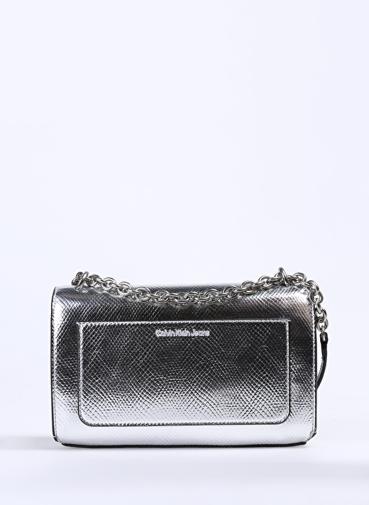 Calvin Klein Gümüş Kadın 25x16x6,5 cm Omuz Çantası K60K6118360GN   3