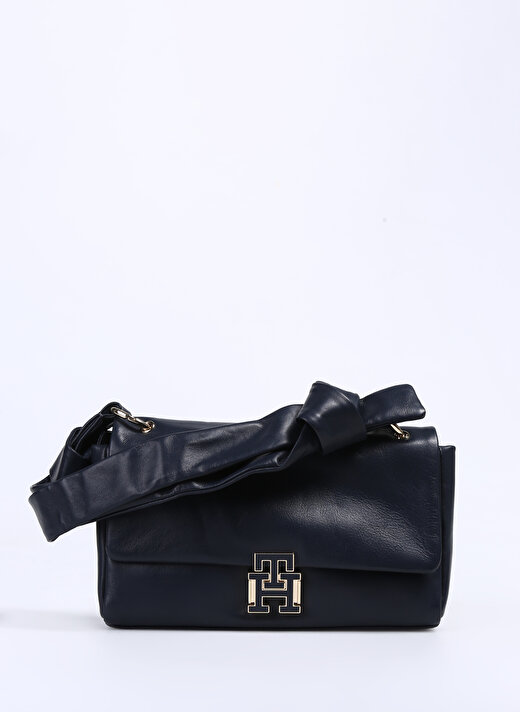 Tommy Hilfiger Mavi Kadın 26x18x4 cm Deri Omuz Çantası AW0AW15685DW6 1