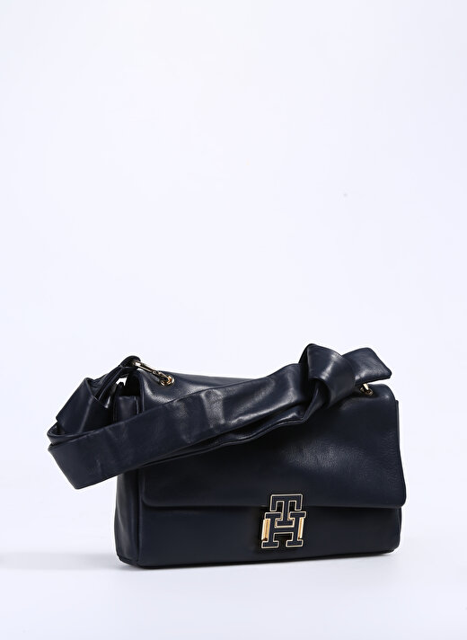 Tommy Hilfiger Mavi Kadın 26x18x4 cm Deri Omuz Çantası AW0AW15685DW6 2