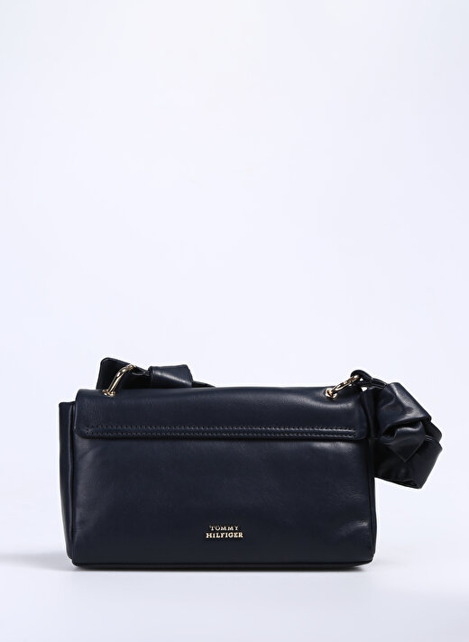 Tommy Hilfiger Mavi Kadın 26x18x4 cm Deri Omuz Çantası AW0AW15685DW6 3