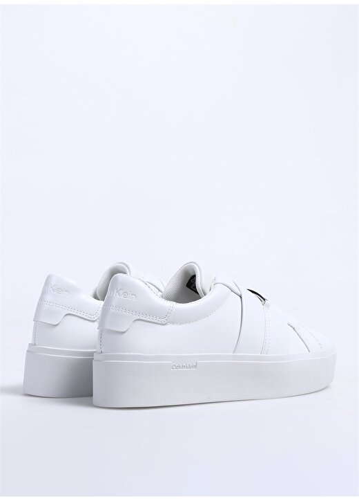 Calvin Klein Beyaz Kadın Deri Sneaker HW0HW01862YBR 3