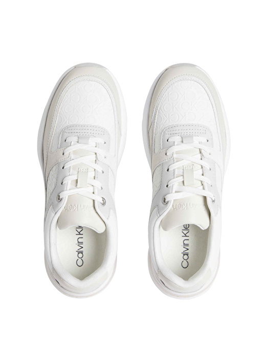 Calvin Klein Ekru Kadın Deri Sneaker HW0HW018690F9  3