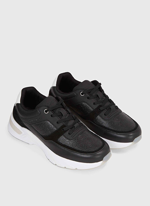 Calvin Klein Siyah Kadın Deri Sneaker HW0HW018690GQ  3